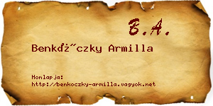 Benkóczky Armilla névjegykártya